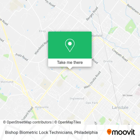 Bishop Biometric Lock Technicians map