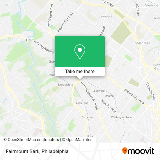Fairmount Bark map
