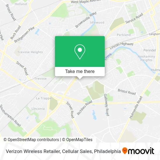 Verizon Wireless Retailer, Cellular Sales map