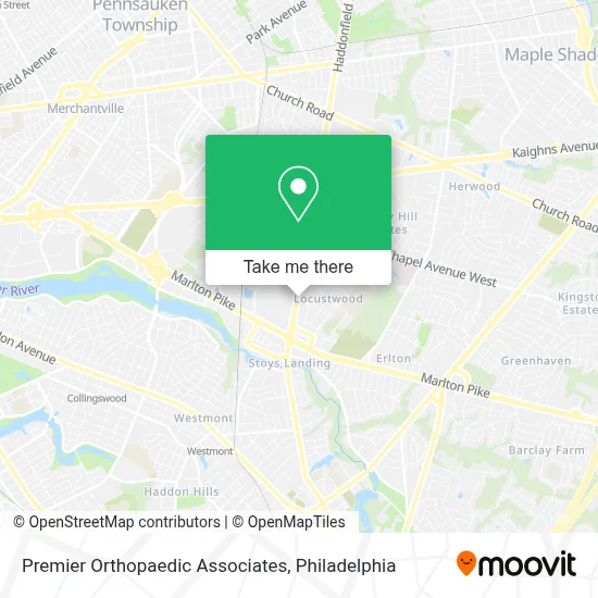 Premier Orthopaedic Associates map