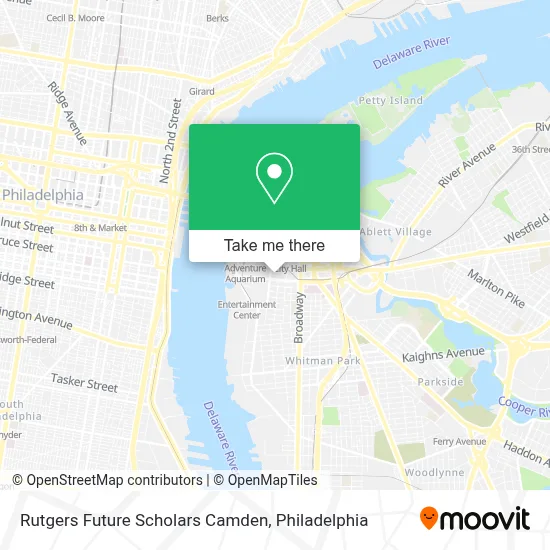 Rutgers Future Scholars Camden map