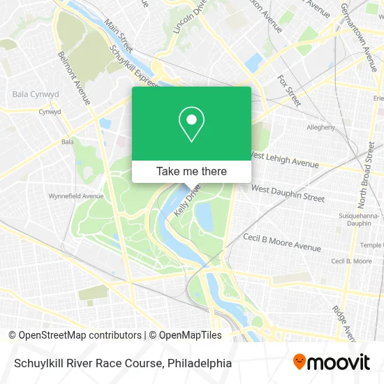 Schuylkill River Race Course map