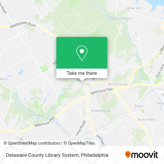 Delaware County Library System map