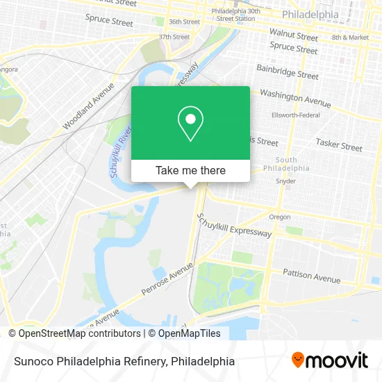 Sunoco Philadelphia Refinery map