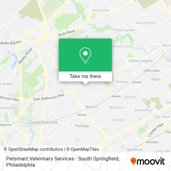 Petsmart Veterinary Services - South Springfield map