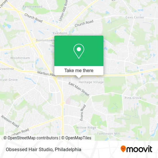 Obsessed Hair Studio map