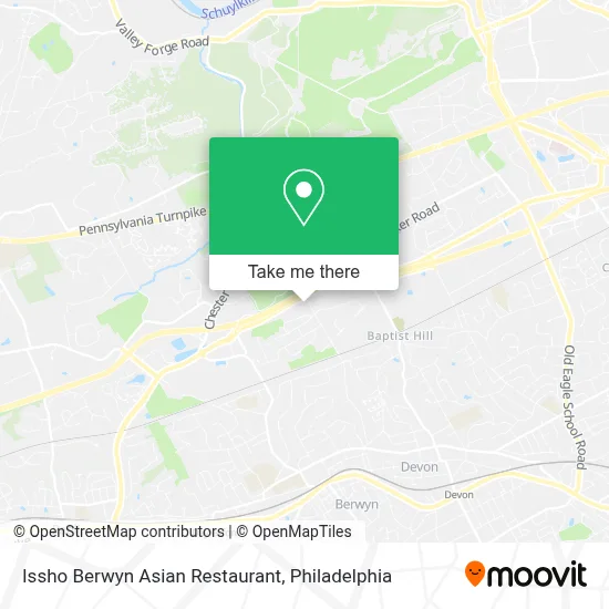 Issho Berwyn Asian Restaurant map