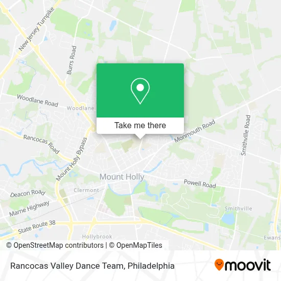 Rancocas Valley Dance Team map
