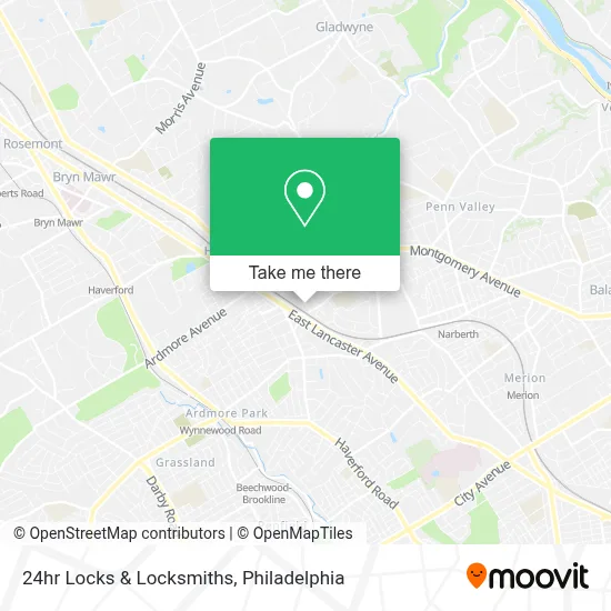 24hr Locks & Locksmiths map