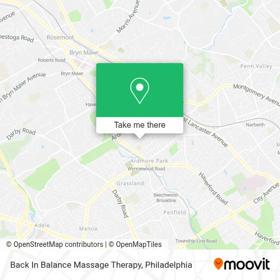 Back In Balance Massage Therapy map