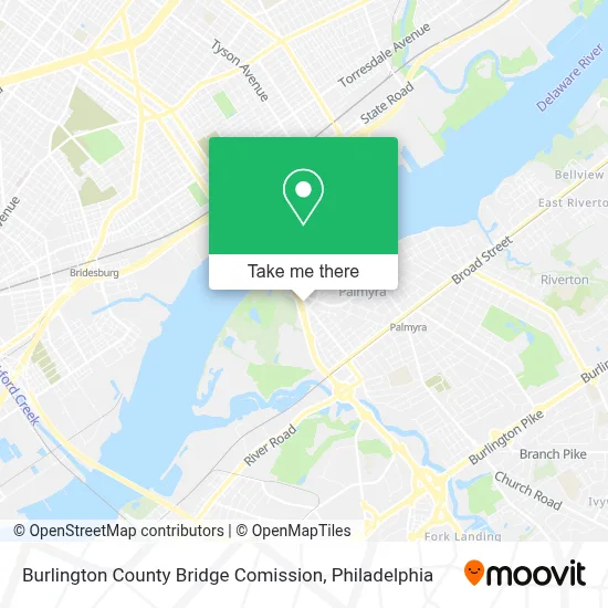 Burlington County Bridge Comission map