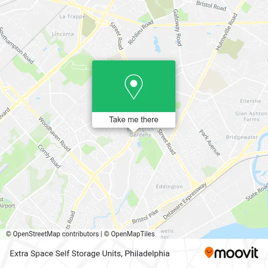 Extra Space Self Storage Units map