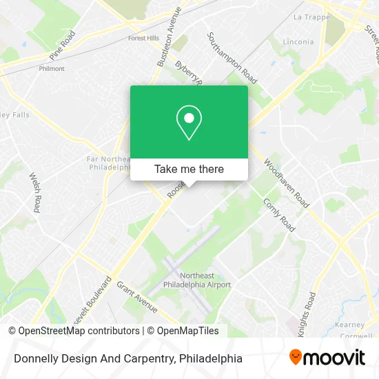 Donnelly Design And Carpentry map