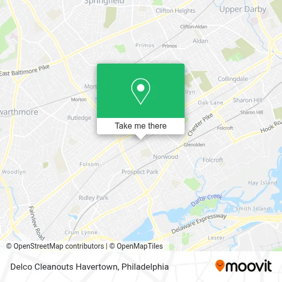 Delco Cleanouts Havertown map