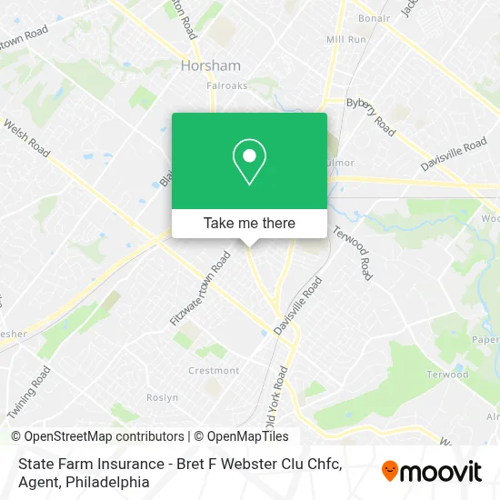 State Farm Insurance - Bret F Webster Clu Chfc, Agent map