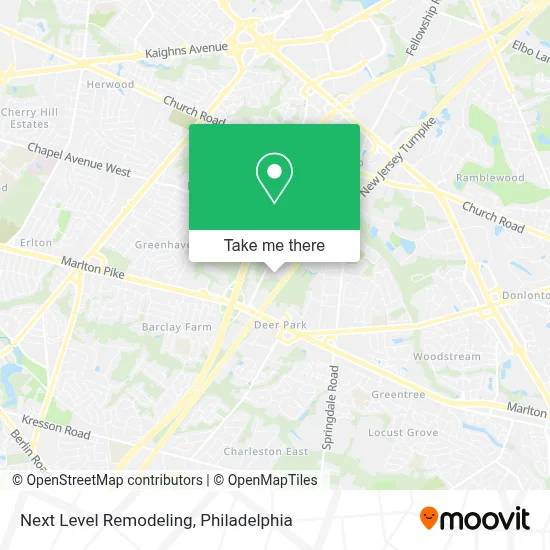Next Level Remodeling map