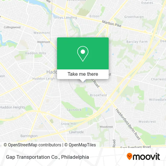Gap Transportation Co. map