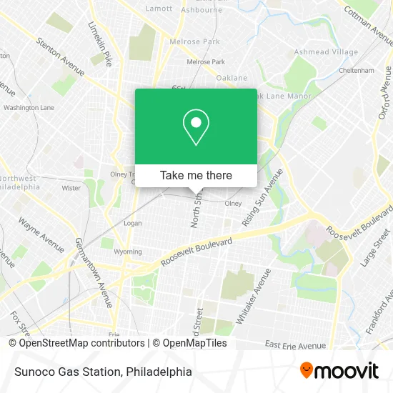 Sunoco Gas Station map