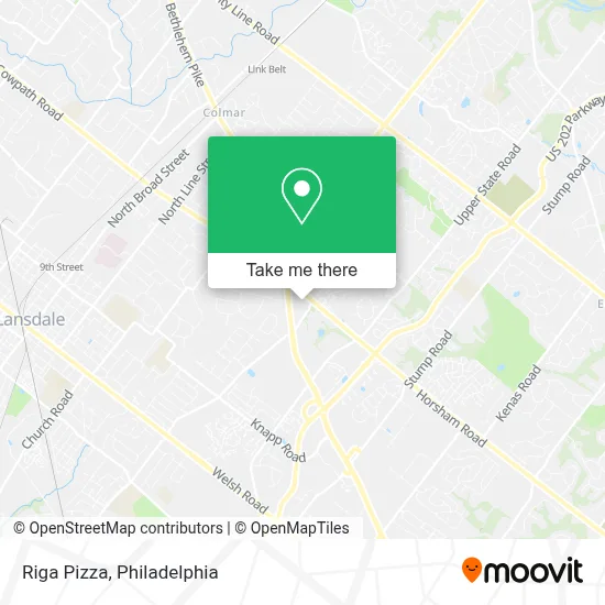 Riga Pizza map