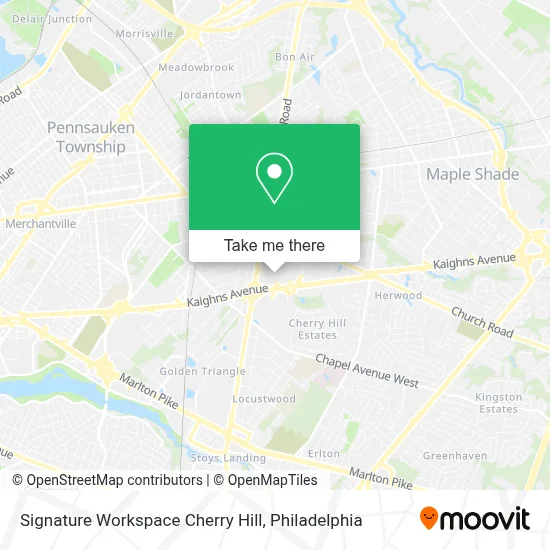 Signature Workspace Cherry Hill map