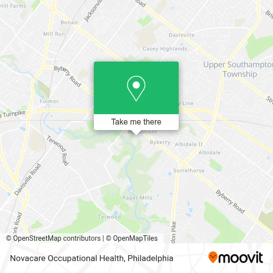 Novacare Occupational Health map