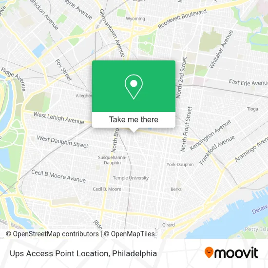 Ups Access Point Location map