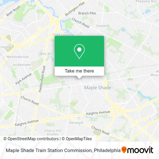 Maple Shade Train Station Commission map