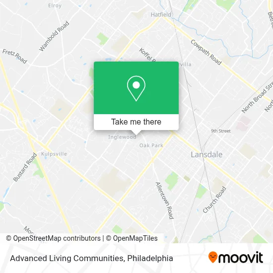 Advanced Living Communities map