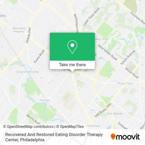 Recovered And Restored Eating Disorder Therapy Center map