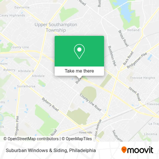 Suburban Windows & Siding map