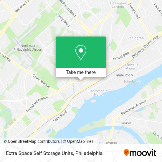 Extra Space Self Storage Units map