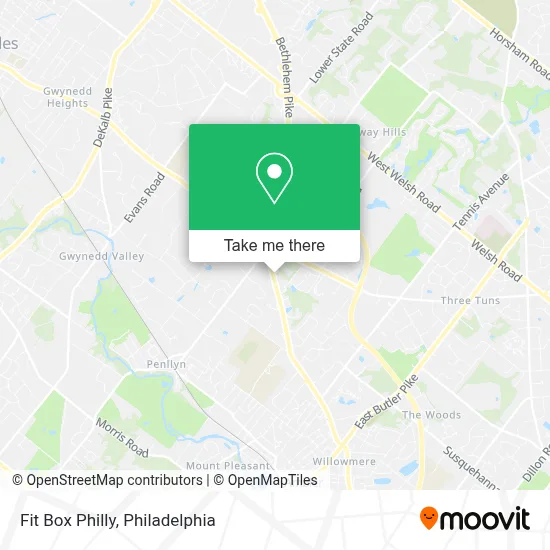 Fit Box Philly map