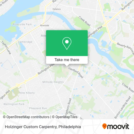 Holzinger Custom Carpentry map
