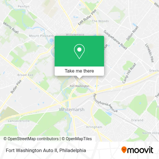 Fort Washington Auto II map