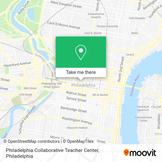 Philadelphia Collaborative Teacher Center map