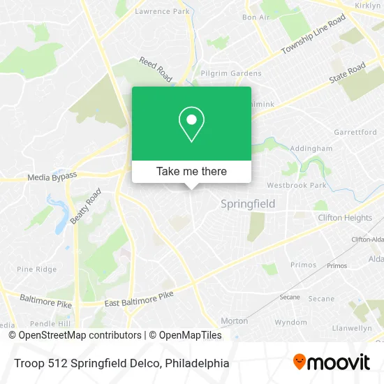 Troop 512 Springfield Delco map