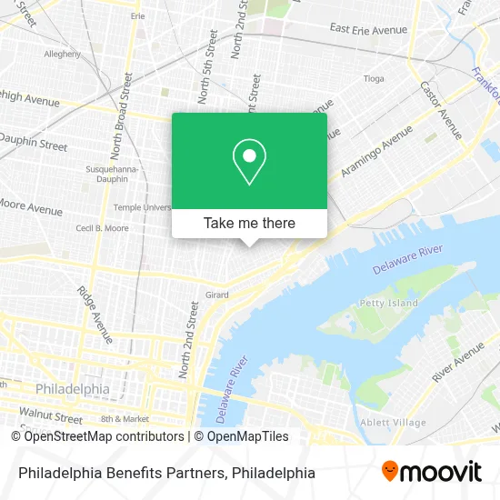 Philadelphia Benefits Partners map
