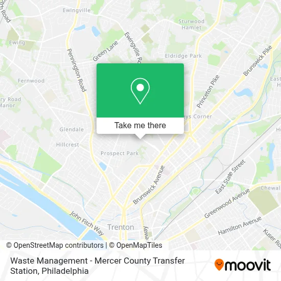 Waste Management - Mercer County Transfer Station map