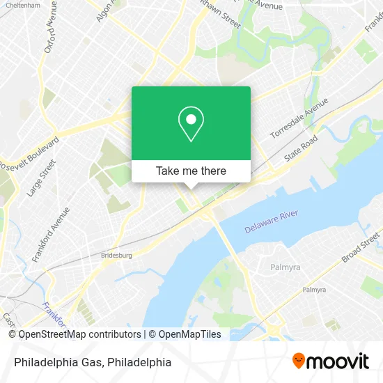 Philadelphia Gas map