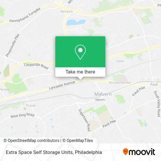 Extra Space Self Storage Units map