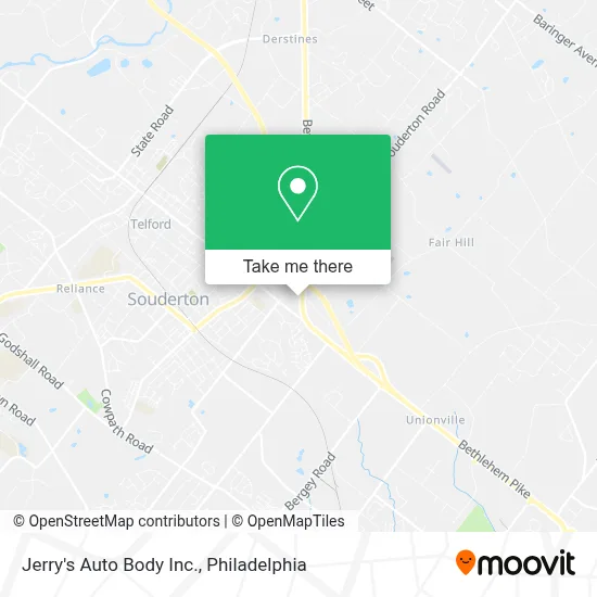 Jerry's Auto Body Inc. map