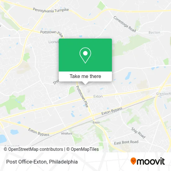 Post Office-Exton map
