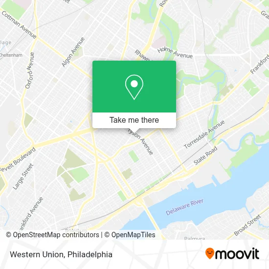 Western Union map
