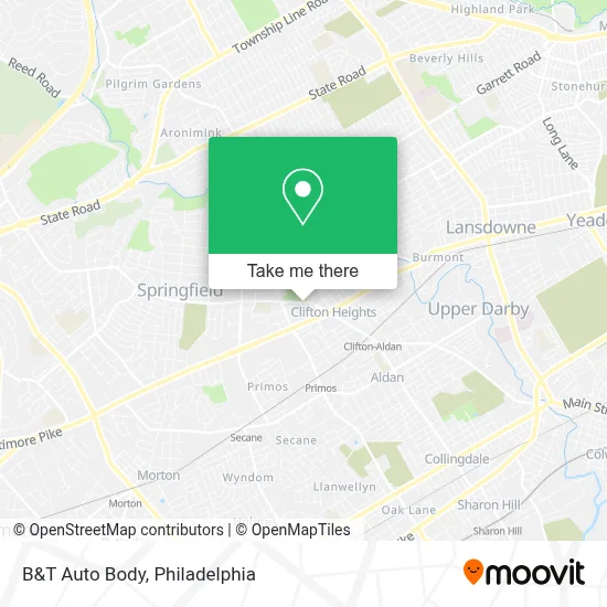 B&T Auto Body map