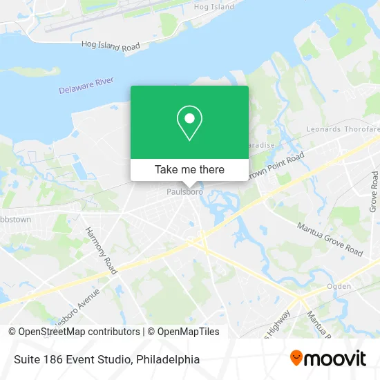 Suite 186 Event Studio map