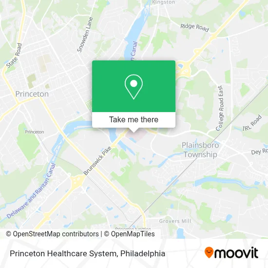 Princeton Healthcare System map