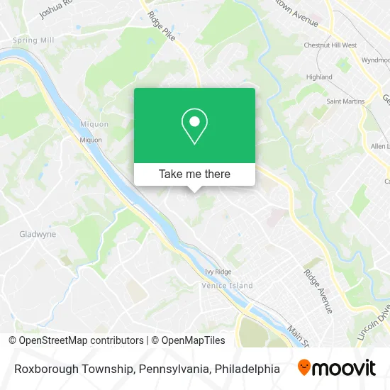 Roxborough Township, Pennsylvania map
