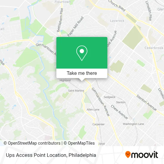 Ups Access Point Location map