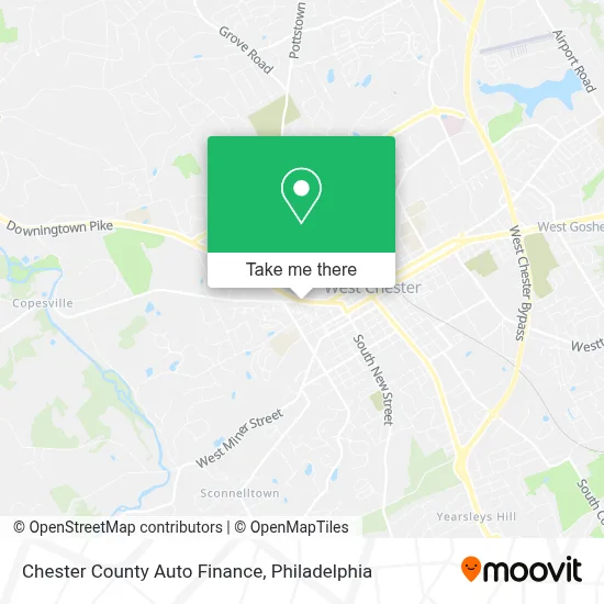 Chester County Auto Finance map