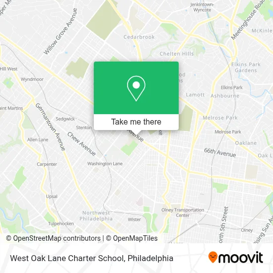 West Oak Lane Charter School map